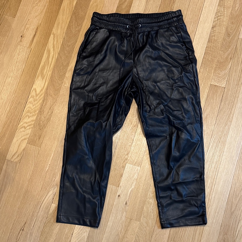 LOFT Black Leather Pants